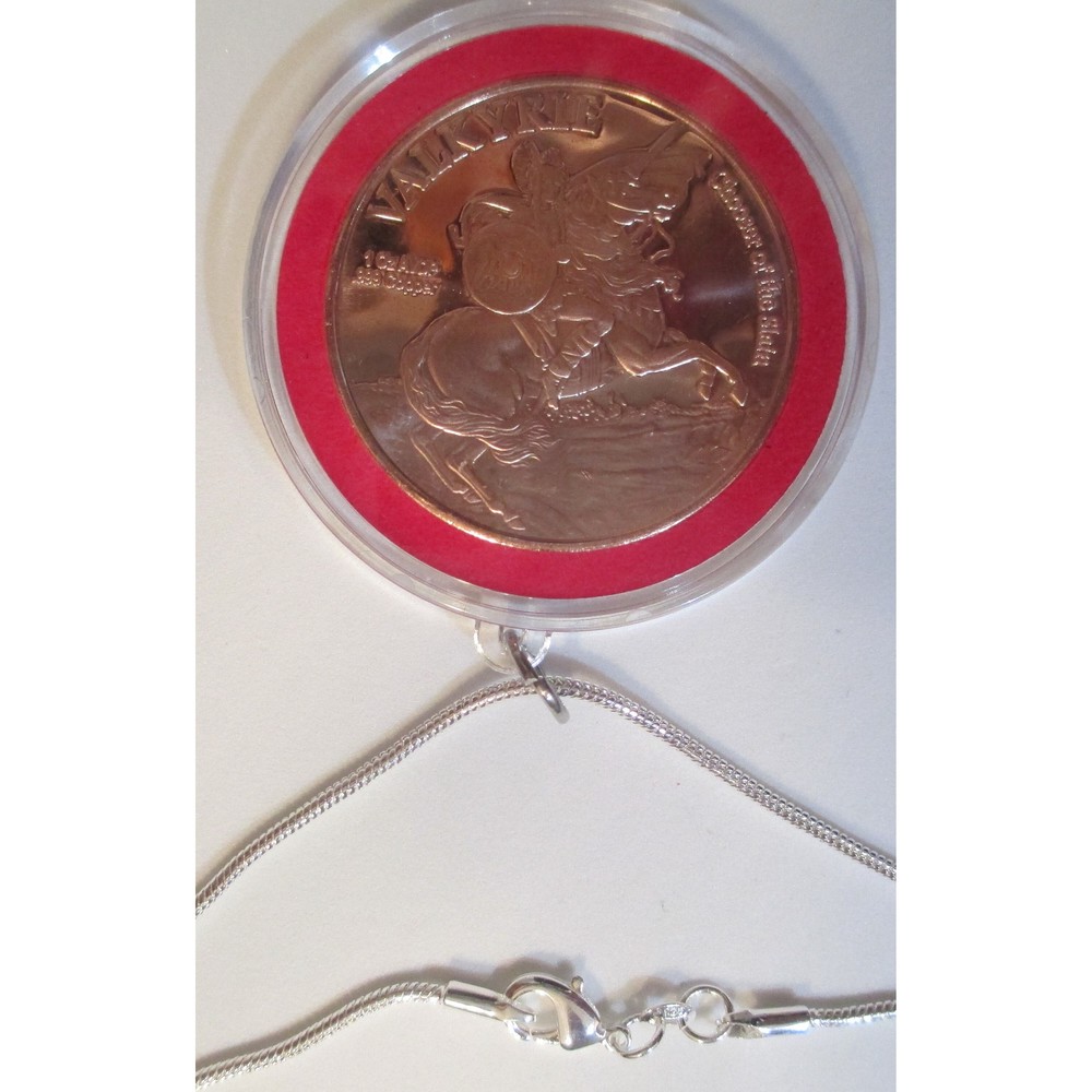 Love Goddess Freya Silver Necklace, Copper Coin, Pendant (Air Tight Capsule) - Picture 7 of 9